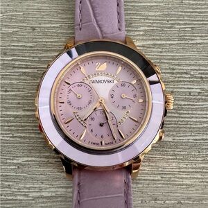 Swarovski light purple watch, NEVER USED